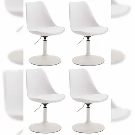 CLP 4er Set Esszimmerstühle Maverick Kunststoff weiß/weiß