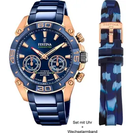 Festina Chrono Bike Connected 45 mm blau/rose