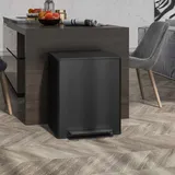 Homcom Treteimer 2 x 25 l Schwarz