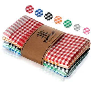 pamuq ® Küchentücher in hochwertiger 100% Baumwolle | 5er Pack | 45 x 65 cm | mit Aufhängeschlaufe | kariert Geschirrtuch Küchentuch Geschirrtuch Spültuch Küchenzubehör