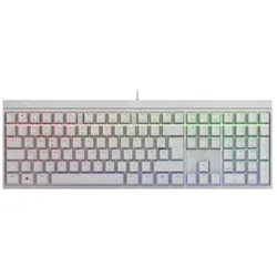 Cherry MX Board 2.0S kabelgebundene Gaming Tastatur weiß DE Layout blau