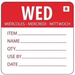 HYGIPLAS Vogue Farbcodesticker Mittwoch (500 Stück)