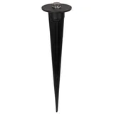 Perel Erdspieß für LED-Strahler Aluminium 4 cm Durchmesser 16 cm Höhe 1 Stück schwarz