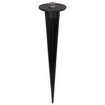 Perel Erdspieß für LED-Strahler Aluminium 4 cm Durchmesser 16 cm Höhe 1 Stück schwarz