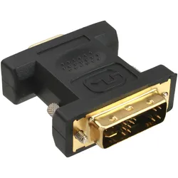 InLine DVI-A Adapter - Analog 12+5 Stecker auf 15pol HD Buchse (VGA) - vergoldet