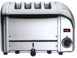 Dualit Classic Toaster, Robuster Premium-Toaster für optimales Toasten und Auftauen, 4 Schlitze