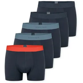 SCHIESSER Boxershorts 95/5 Multipacks blau/rot/grau/schwarz XL 5er Pack