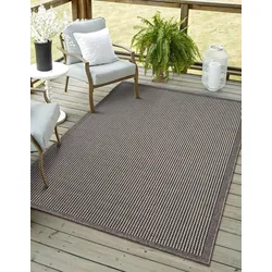Teppich "Natura Lagerräumung", schwarz (schwarz,grau), B:200cm H:6mm L:300cm, Polypropylen, MYFLAIR MÖBEL & ACCESSOIRES, Teppiche, Uni Farben, mit Bordüre, Outdoor geeignet, Balkon, Terrasse