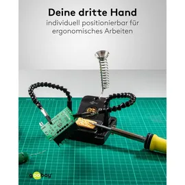 goobay Löthilfe mit Schwanenhals-Armen und Lötkolbenständer,