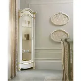 Xlmoebel Eckvitrine Weiß Eckvitrine Holz Glas Modern Design (1-St., Vitrine) Hergestellt in Europa weiß