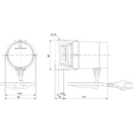 Grundfos Zirkulationspumpe Comfort 15-14 B PM, Rp 1/2, 230 V, Dach