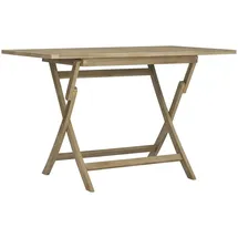 vidaXL Gartentisch Klappbar Grau 120x70x75 cm Massivholz Teak