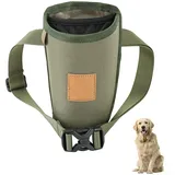 Leckerlitasche für Hunde,Leckerlibeutel für Hunde,Futterbeutel Hundetraining Multifunktion,Hundesnackbeutel,Hundespaziergangstasche,Bauchtasche Hundetraining,mit Kotbeutelspender,Hunde Zubehör(Grün)