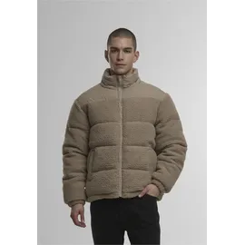 URBAN CLASSICS Fabric Mix Teddy Puffer Jacket beige S