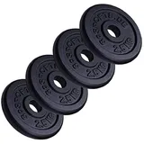 ScSPORTS® Hantelscheiben - Set, 2/4/5/10/15/20 kg, Ø 30/31 mm, Gusseisen - Gewichtsscheiben, Hantelscheiben-Set, Hantelgewichte, Fitness Scheiben, Gussscheiben, Gewichte (10 kg (4 x 2,5))