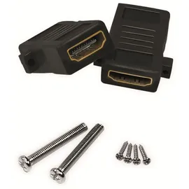 Logilink AH0018 - HDMI Wanddose mit 2 x Kupplung Buchse/Buchse weiß