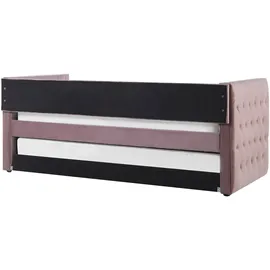 Beliani Ausziehbett GASSIN 90 x 200 cm rosa