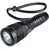 Seac Sub R3 Scuba Tauchlampe, 1 LED, 400 Lumen, über Micro-USB aufladbar, Schwarz