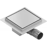 Mexen Flat-Q M13 Bodenabfluss quadratisch 15 x 15 cm, Inox - 1010015