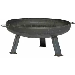 Feuerschale SIENA GARDEN "XXL anthrazit Ø 100 cm", grau (anthrazit), B:100cm H:38cm L:100cm Ø:100cm, Stahl, Feuerkörbe, langlebiges Produkt, Stahl unbehandelt
