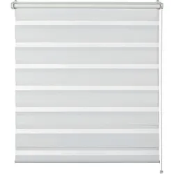 Doppelrollo "Tilda", weiß, B:80cm H:210cm, Polyester, SCHÖNER WOHNEN-KOLLEKTION, Rollos, geklemmt, silberne oder weiße Rollo-Technik