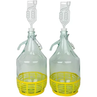 WysKonT 5L 10L 15L 20L 25L 30L Set Glasballon Gärballon Weinballon Glasflasche Gärröhrchen Gummistopfen Gärballon Glasflasche Flasche Weinballon (2)