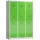 Classix Spind Stahl 119 x 50,0 x 180,0 cm Lichtgrau/Gelbgrün 6 Fächer abschließbar