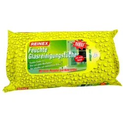 Reinex Feuchte Glasreinigungstücher, Die Glasreinigungstücher sind ideal für Zwischenreinigungen, 1 Packung = 30 Stück