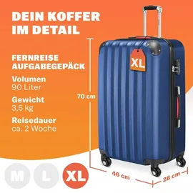 monzana Baseline 4-Rollen 70 cm / 90 l blau