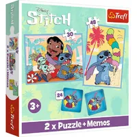 TREFL SA Lilo & Stitch 3-in-1 Puzzle & Memory Spielspaß für Kinder