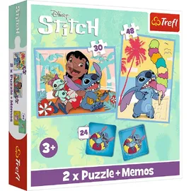 TREFL SA Lilo & Stitch 3-in-1 Puzzle & Memory Spielspaß für Kinder