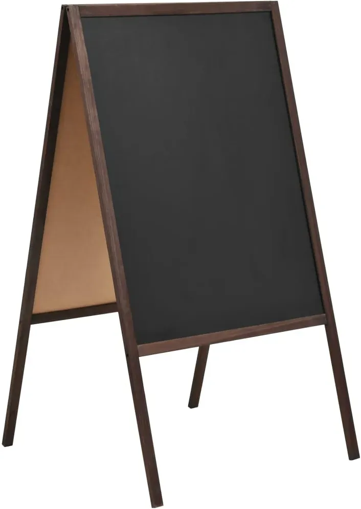 Tafel Kundenstopper Doppelseitig Zedernholz Freistehend 60×80cm