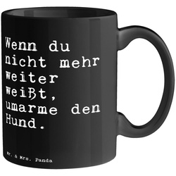 Mr. & Mrs. Panda Tasse Wenn du nicht mehr… – Schwarz – Geschenk, Haus, Kaffeetasse, Spruch, Keramik Schwarz schwarz