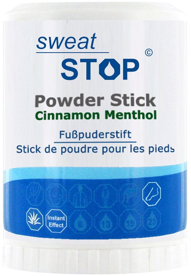 SweatStop® Powder Stick Cinnamon Menthol Bâton de poudre pour les pieds 60 g Stick(s)
