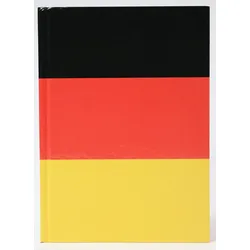 ADINA Notizbuch A5 fester Deckel blanko Deutschlandfahne