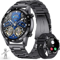 JUNG LIGE Smartwatch Damen & Herren Fitnessuhr, mit Bluetooth Smartwatch (3,53 cm/1,39 Zoll) mit Telefon Funktion, 100+ Trainingsmodi, mit Android )
