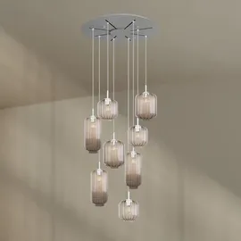 s.luce Velo 8-flg. Ø 80 cm rund klar/weiß