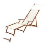Erst-Holz Sonnenliege 200 x 56 x 90 cm Weiß