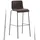 CLP 2er Set Barhocker Hover Stoff 4-Fuß Gestell braun/schwarz