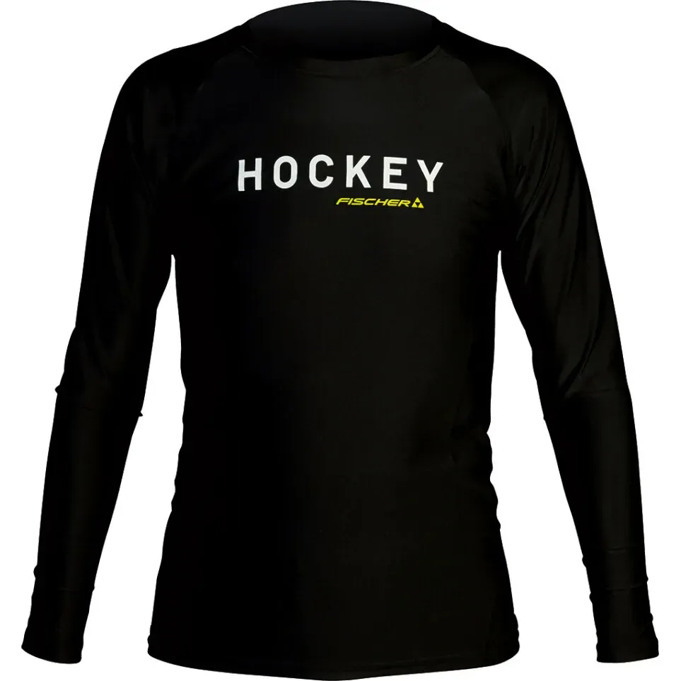 Kompressionsshirt Fischer  Top Long Sleeve Senior L - Schwarz