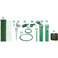 Gust. Alberts GmbH & Co. KG Maschendrahtzaun 15 m x 100 cm Grün/Stahl