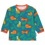 Toby Tiger Langarmshirt mit Raubkatzen Print in grün | Gr.: 110