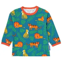 Toby Tiger Langarmshirt mit Raubkatzen Print in grün | Gr.: 110