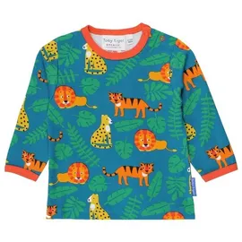 Toby Tiger Langarmshirt mit Raubkatzen Print in grün | Gr.: 110