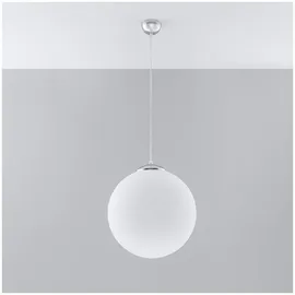 Sollux Ugo 1-flg. 40 cm rund weiß Glas