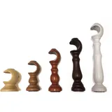 TENDEEVOLUTION Paar Gardinenstangen Halterung aus Holz, Wandhalter für Gardinenstangen Durchmesser 35 mm, Farbauswahl & Größen wählbar (WEIẞ, PAAR 30 CM STÜTZEN)