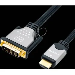 Brackton 4K 3D Basic DVI -></noscript> HDMI Kabel 2.0m St/St