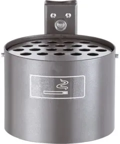 Schake Rundascher zur Wand, + Pfostenbefestigung + Schiene, Schlüssel, Aufkleber, 4L, Ø 200mm, +, beschichtet, + Standpfosten Ø 60 x 1300 mm