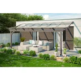 SKANHOLZ Terrassenüberdachung Verona 648 x 239 cm schiefergrau