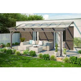 SKANHOLZ Terrassenüberdachung Verona 648 x 239 cm schiefergrau